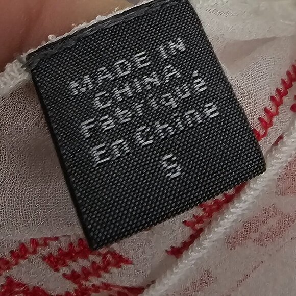 NWT Cynthia Vincent Twelfth Street White Red Floral Embroidered Boho Tank Top S - Picture 12 of 14